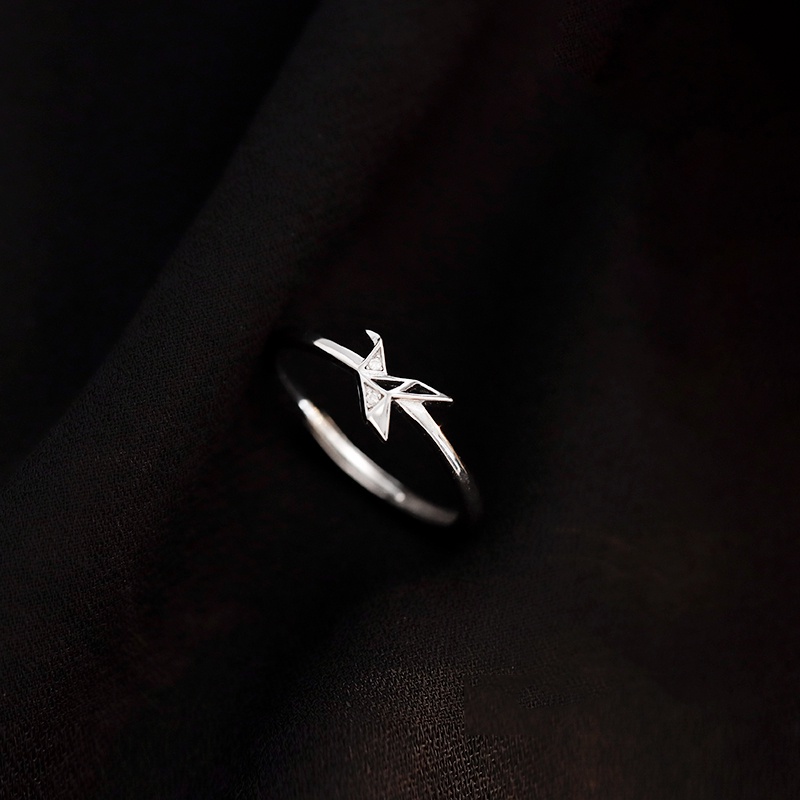 Nhẫn Mạ Bạc Hình Mặt Nạ Đính Đá Thanh Lịch Thời Trang Cho Nữ