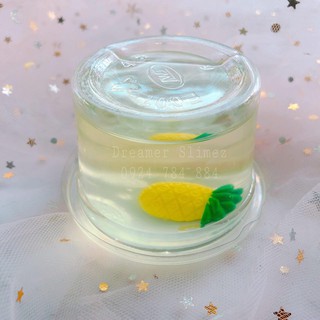 SLIME TRONG THƠM VÀNG - TẶNG KÈM CHARM TRÁI THƠM ĐÁNG YÊU