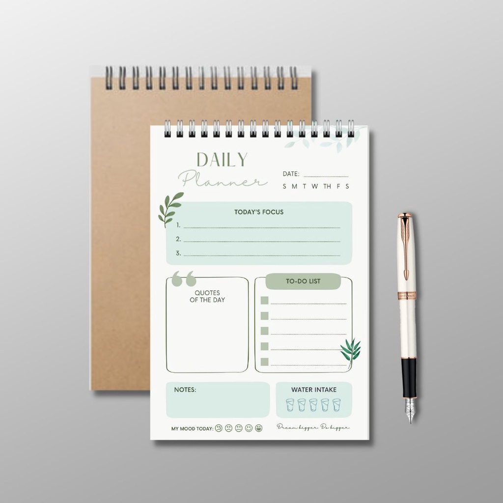 Daily Planner - Sổ lò xo, sổ Lên Kế Hoạch Daily Hằng Ngày size 14.5x21cm
