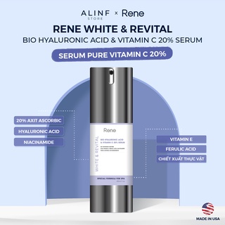 Dưỡng Trắng Da Sinh Học Rene White & Revital Bio Hyaluronic Acid & Vitamin C 20% Serum