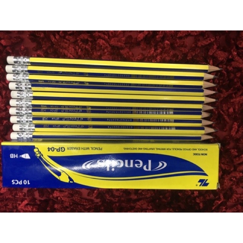 Hộp 10 bút chì thiên Long 2B chính hãng