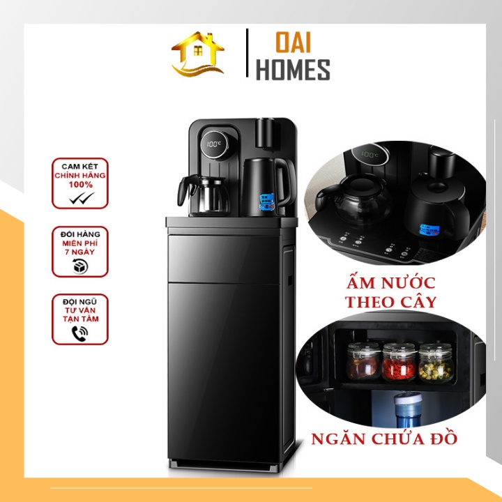 Cây Nước Nóng Lạnh Điều Khiển Cảm Ứng Thiết Kế Mặt Kính Sang Trọng Tặng Kèm 2 Ấm Nước Pha Trà Nhập Khẩu- Oai Homes