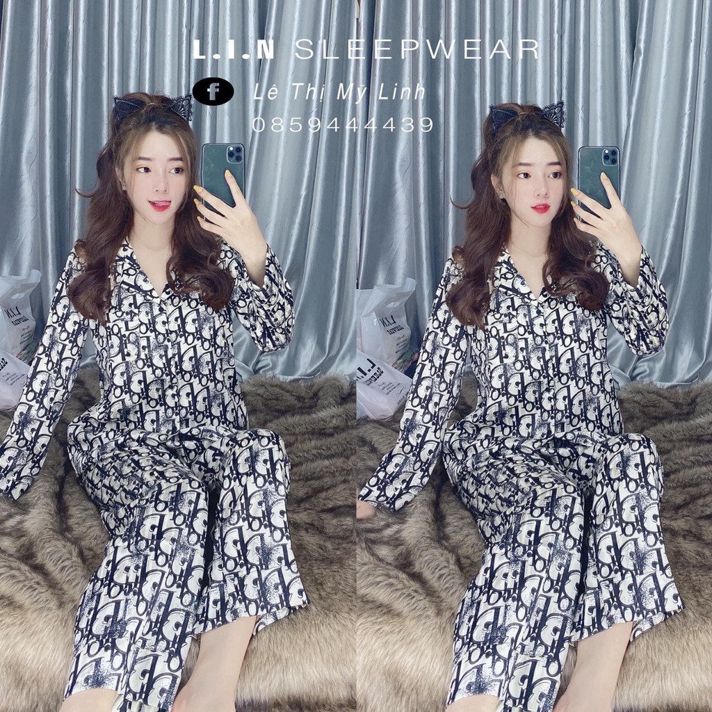 Pizama lụa satin hàng thiết kế