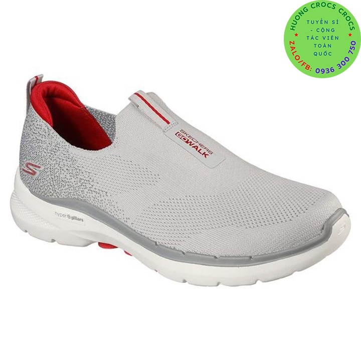 GIÀY THỂ THAO SKECHERS GOWALK 6 MÀU TRẮNG BẠC