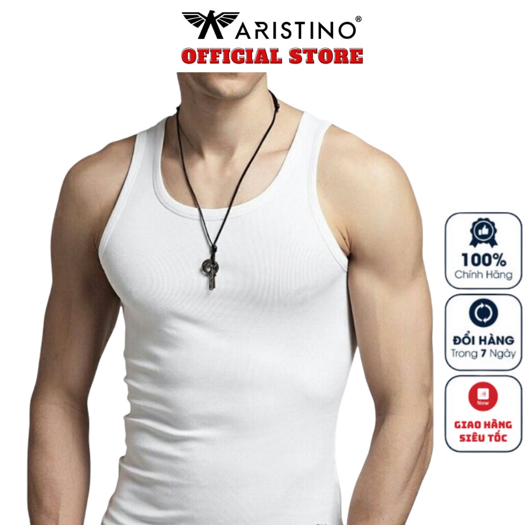 Áo 3 ba lỗ nam thun ba lỗ Aristino Tank top AC21 lót trong sơ mi Chất Cotton Mềm mại thấm hút mồ hôi Kiểu dáng Classic *