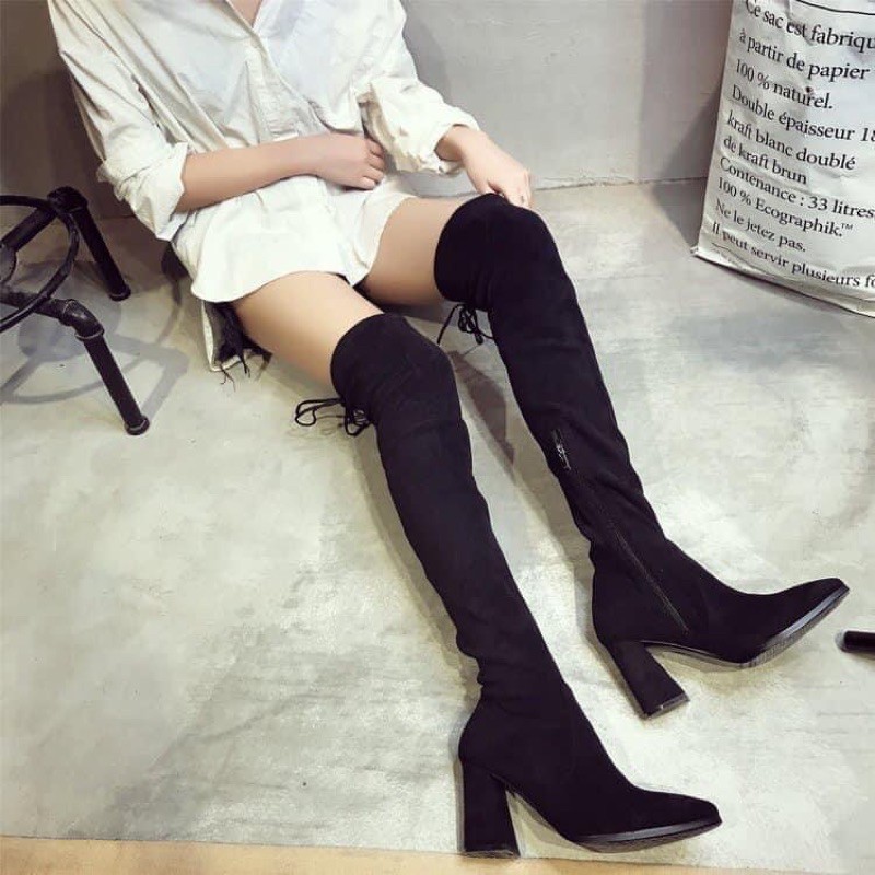 BỐT ĐÙI DA LỘN QUA GỐI