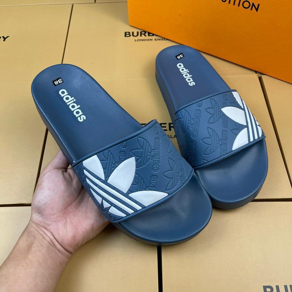 Dép nam adidas Mẫu mới nhất Hot 2023, Dép adidas 3 lá đế cao su non Form dáng thể thao,