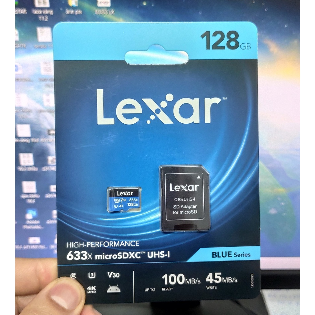 Thẻ nhớ LEXAR 128GB Cao cấp - Dùng cho camera wifi, camera hành trình, điện thoại - Bảo hành chính hãng