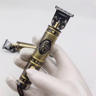  Tông đơ Kemei D8 T9 0mm không dây trang trí hình mặt phật dùng để cắt tóc KM-1974A