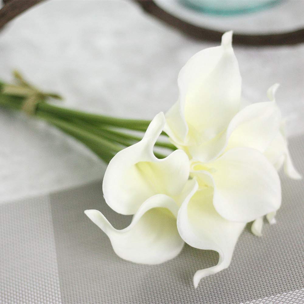 Set 10 bông hoa lily giả xinh xắn trang trí nội thất