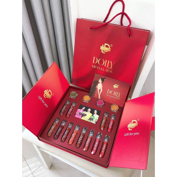 Son Kem Lì DOLLY DIAMOND VELVET Không Chì Cao Cấp NEW 2022 + TẶNG 4 DƯỠNG MÔI