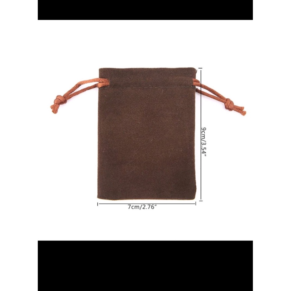 Túi nhung dây rút màu ngẫu nhiên 7x9cm, đựng tai nghe, phụ kiện, trang sức