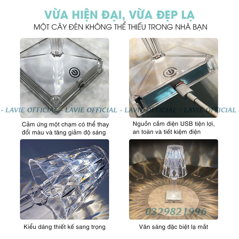 Đèn Ngủ Để Bàn Pha Lê Phong Cách Hoàng Gia Tân Cổ Điển Sang Trọng Đèn Ngủ Pha Lê Ý Decor Phòng Ngủ, Phòng Khách