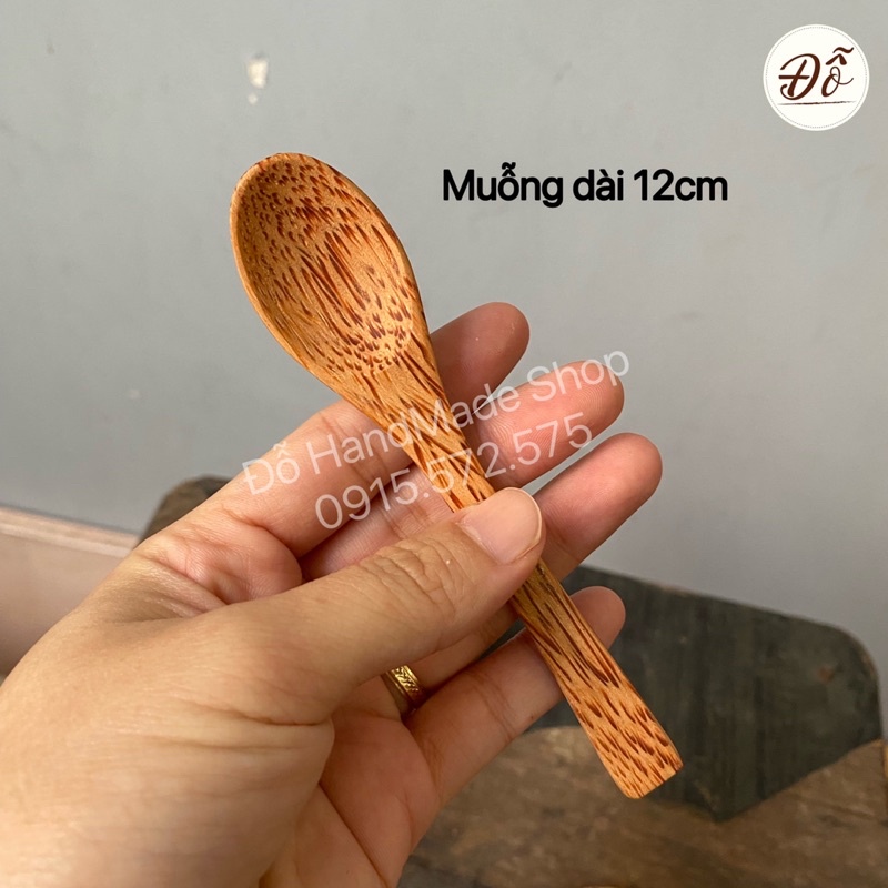 combo 3 món: chén gỗ dừa hình hoa mai dk 9cm + cọ cán gỗ+ muỗng dừa 12cm, bộ dụng cụ trộn mặt nạ