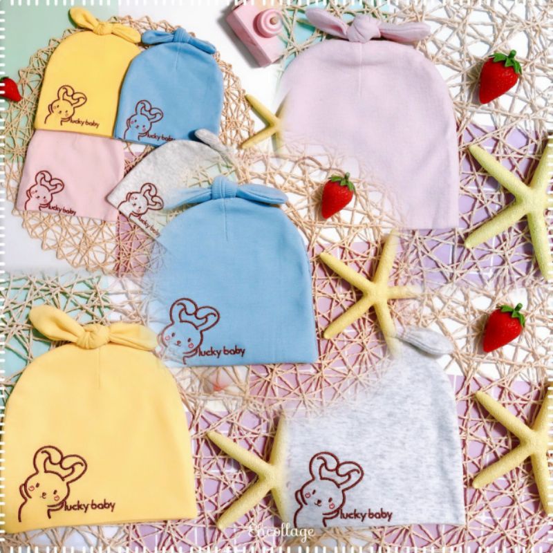 Mũ cotton 2 lớp cho bé 2 - 12 tháng / nhiều mẫu