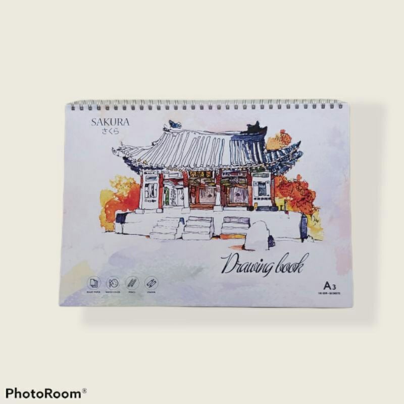 Sổ vẽ màu nước Sakura a3 50 tờ, sketchbook a3 hàng Việt chất lượng cao