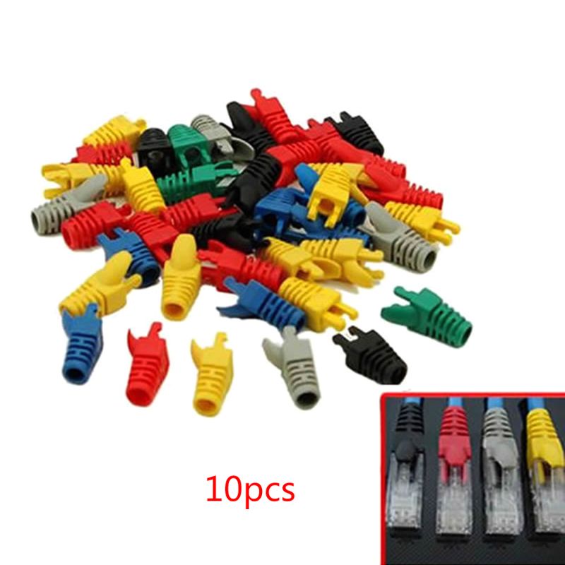 Set 10 Hoặc 50 Nút Bịt Đầu Nối Dây Cáp RJ45 CAT6 CAT5 Màu Sắc Ngẫu Nhiên