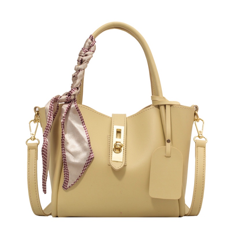 Túi Đeo Vai / Đeo Chéo Bằng Lụa Có Khóa Trang Trí Khăn Choàng Phong Cách Phương Tây Dành Cho Bạn Nữ