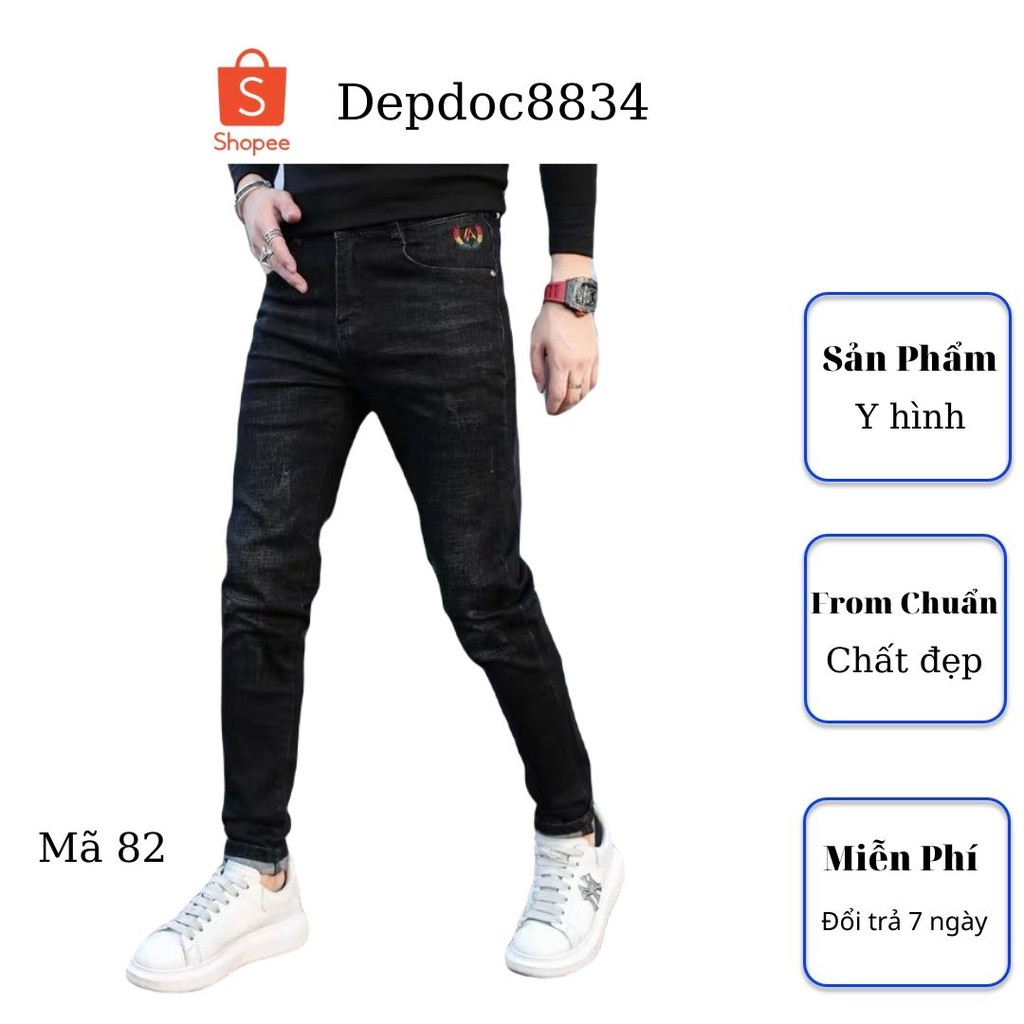 Quần jean nam cao cấp, chất liệu bò ( jean ) mềm mịn, from chuẩn, có nhiều mẫu đẹp mới đi kèm depdoc72