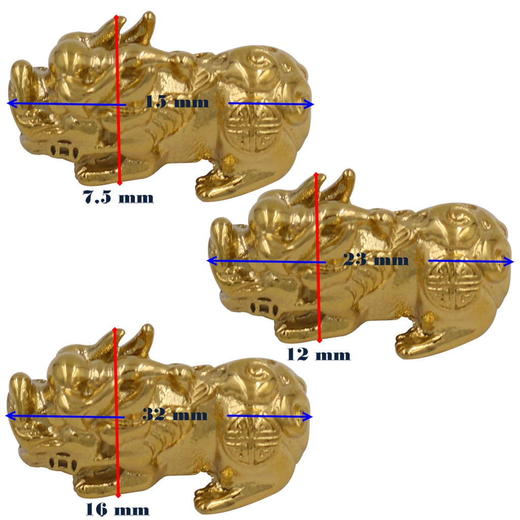 Phụ kiện xỏ chuỗi Tỳ Hưu Inox 304 Đúc Đặc - Có 3 Size 4 màu