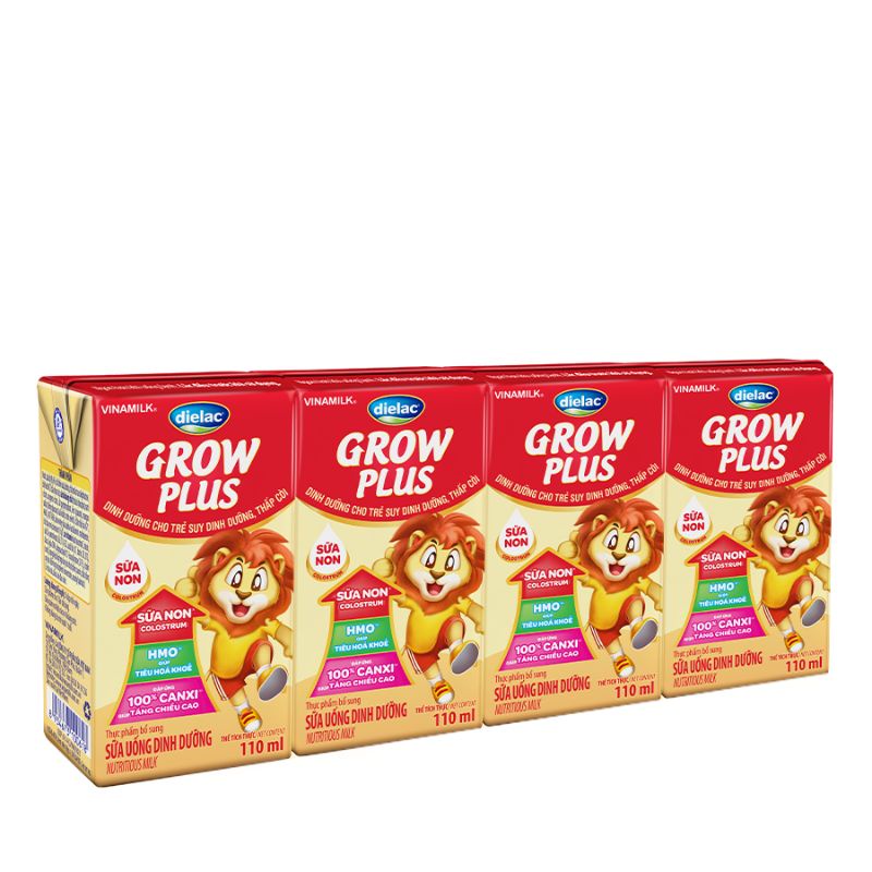 Sữa bột pha sẵn Dielac Grow Plus 110ml - Lốc 4 hộp x 110ml