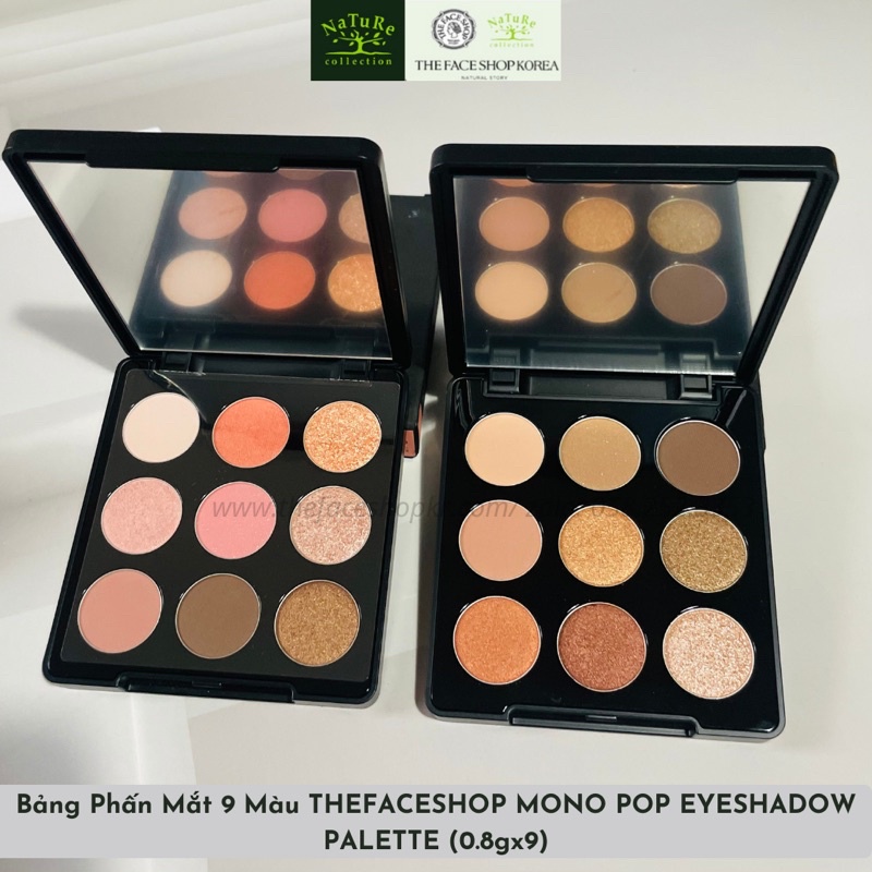 Bảng phấn mắt 9 màu THEFACESHOP MONO POP EYESHADOW PALETTE