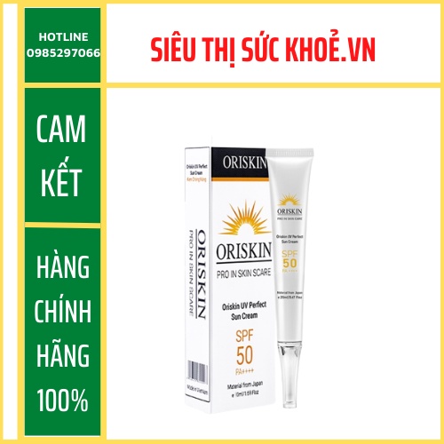 Kem Chống Nắng Cho Da Khô Oriskin UV Perfect Sun Cream, Nâng Tone Da, Dùng Cho Cả Da Dầu Mụn, Nhạy Cảm 20ml.