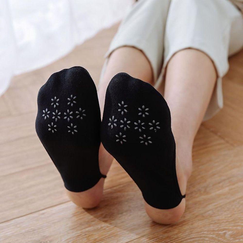 Vớ Cotton Cổ Thấp Màu Trơn Thoáng Khí Chống Trượt Dành Cho Nữ