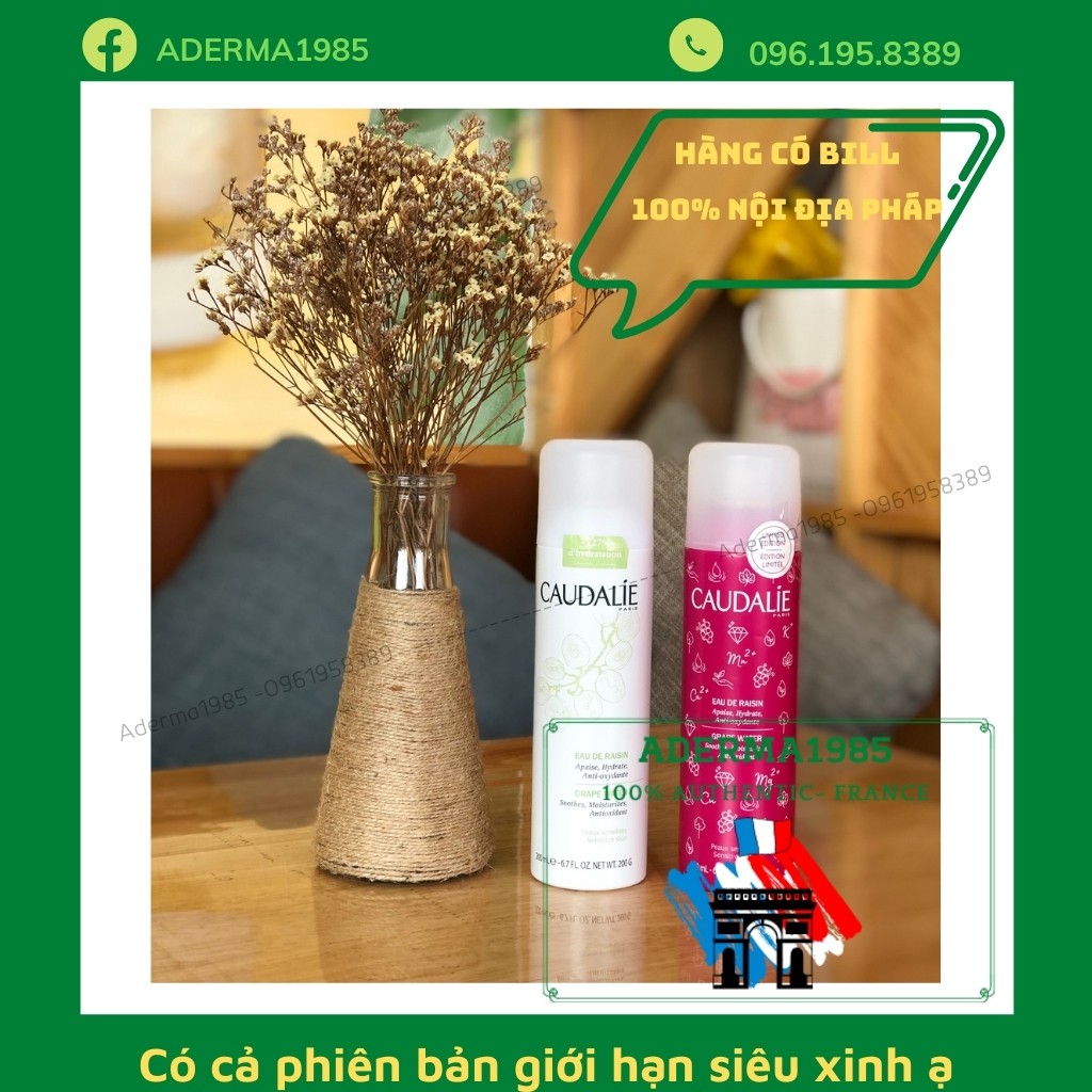 Xịt khoáng Caudalie dưỡng âm cho da căng mọng mềm mịn