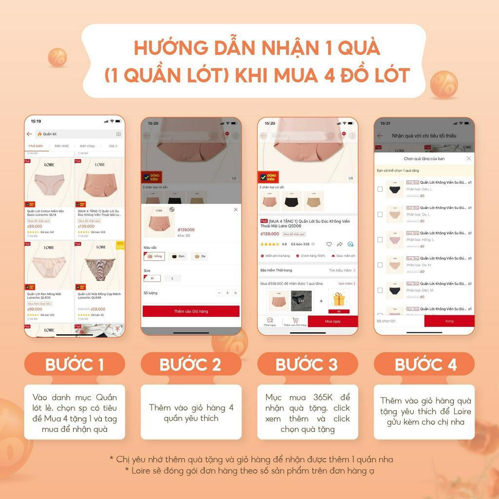 Quần Lót Không Viền Su Đúc Thoải Mái Loire QSD03