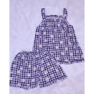 Đồ bộ tole lanh đùi 2 dây size 4 từ 57kg - 65kg