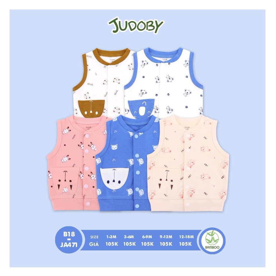 Áo gile cài cúc giữa  chất siêu mềm Judoby