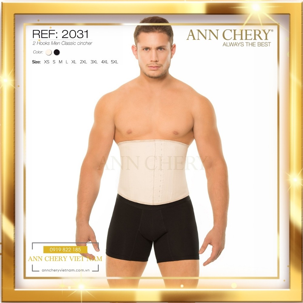 [💯 AUTH] Gen nịt bụng nam Latex ANN CHERY 2031