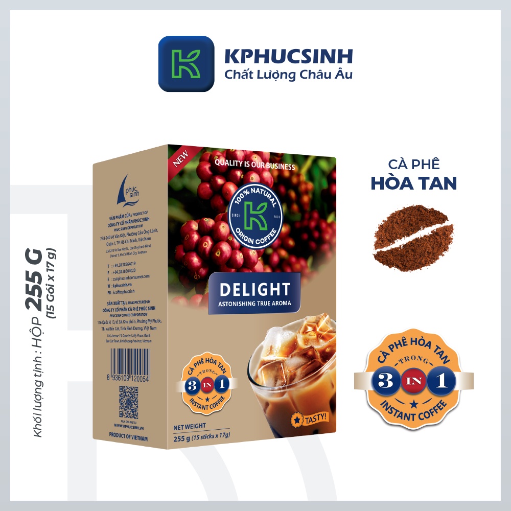 Hộp quà tặng K Coffee cà phê rang xay  nguyên chất và hoà tan Love Box 2 KPHUCSINH - Hàng Chính Hãng