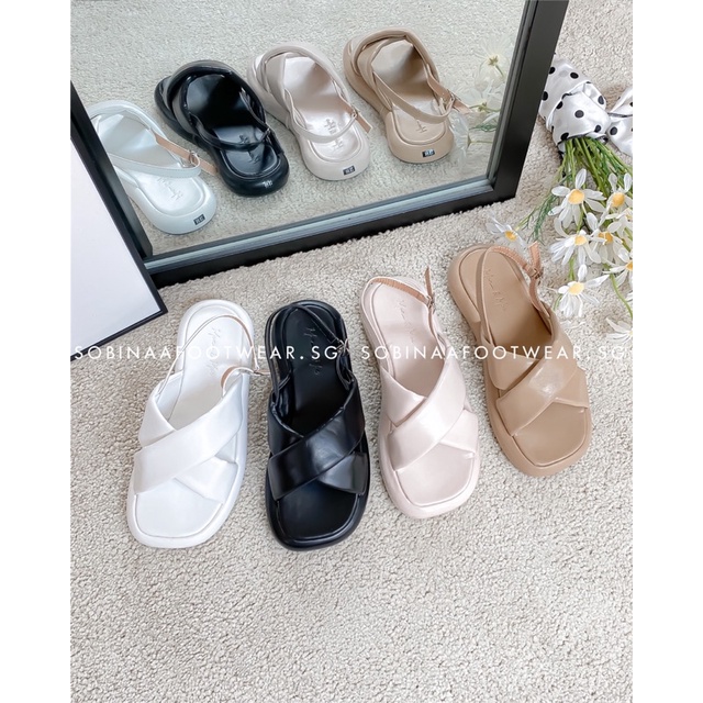 GIÀY XĂNG ĐAN QUAI CHÉO NỮ ĐẾ 3PHÂN CHO NỮ MÃ SBN471