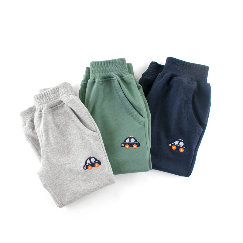 Quần dài thể thao chất liệu Cotton thời trang mùa thu cho bé 2-8 tuổi 2021