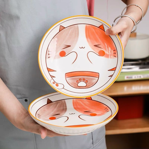 Set 3 Món bát đĩa chén sứ ngộ nghĩnh cute decor bằng sứ men đẹp
