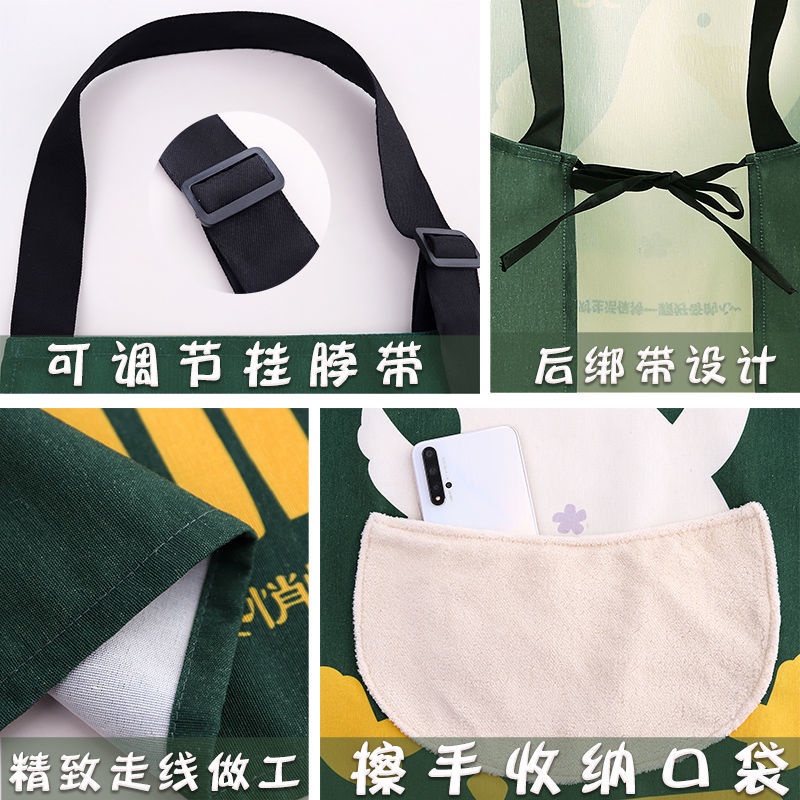 Tạp Dề Nấu Ăn In Hoạt Hình Chống Mòn / Bẩn / Mài Mòn Kiểu Hàn Quốc Thời Trang Cho Nhà Bếp