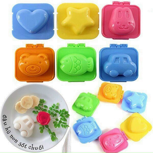 Khuôn Tạo Hình Cơm Ăn Dặm Bento Khuôn Làm Trứng Bánh Đậu Hũ Non Ăn Dặm Tubokids