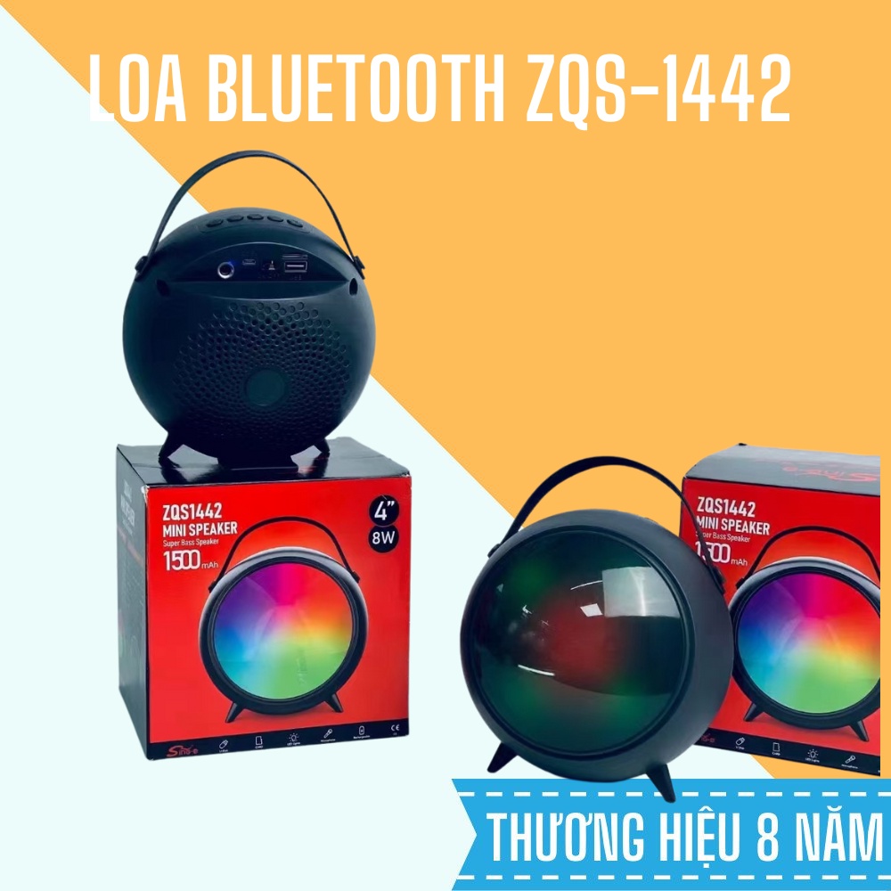 Loa bluetooth ZQS-1442, Đèn led nháy theo nhạc, Bảo hành 1 đổi 1