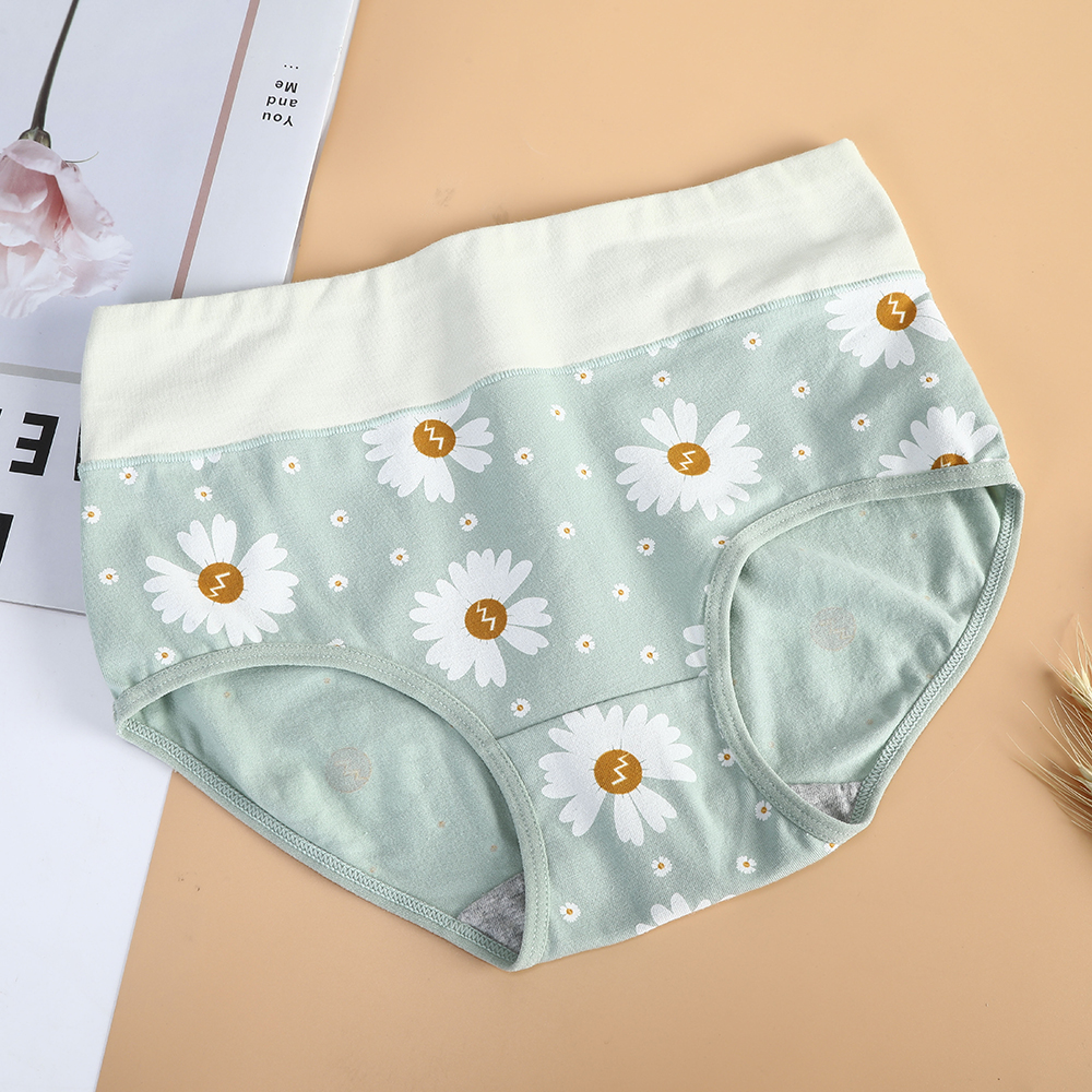Quần Lót Aijolen Bằng Cotton Lưng Cao In Họa Tiết Độc Đáo Dành Cho Nữ