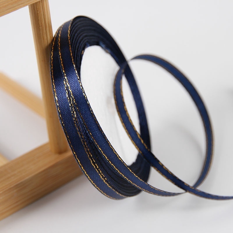 Cuộn Dây Ruy Băng Polyester Hai Mặt 6mm 22m Dùng Gói Quà / Trang Trí Tiệc Cưới Diy