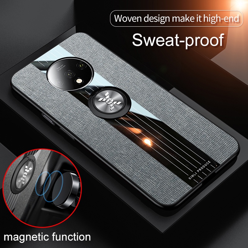 Ốp Điện Thoại Silicone Mềm + PC + Vải Tản Nhiệt Chống Sốc Cho Oneplus 7T Pro 7 Pro 7tpro 7pro