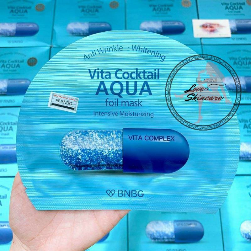 (GRAB - NOWSHIP) (DATE 10-01-2022) Mặt Nạ Dưỡng Da BNBG Vita Cocktail Aqua Foil Mask