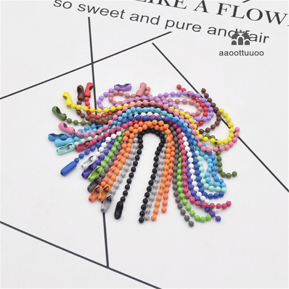 Set 10 Chuỗi Hạt 2.4mm Dài 12cm Tự Làm Móc Khóa