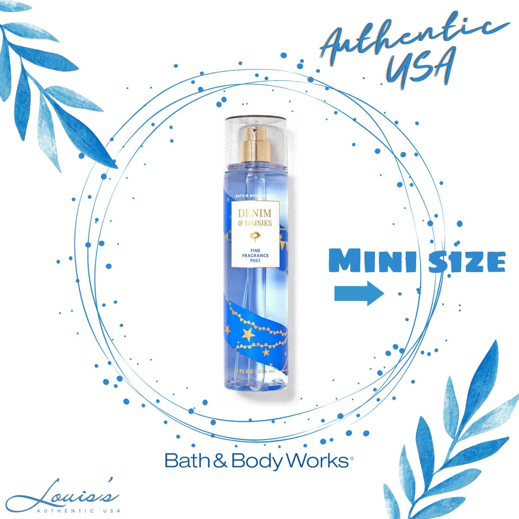 [ Mini ] DENIM & DAISIES (mùi hoa - Summer 2021) - Body mist / Xịt thơm toàn thân Bath & Body Works auth Mỹ