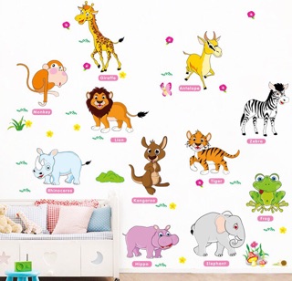 Decal dán tường hình thú