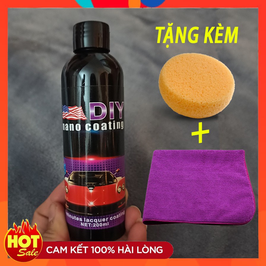 ❈Chai xịt phủ nano chống nước kính, bóng sơn xe ô tô - bề mặt kính cận, mũ DIY Coating 200 ml