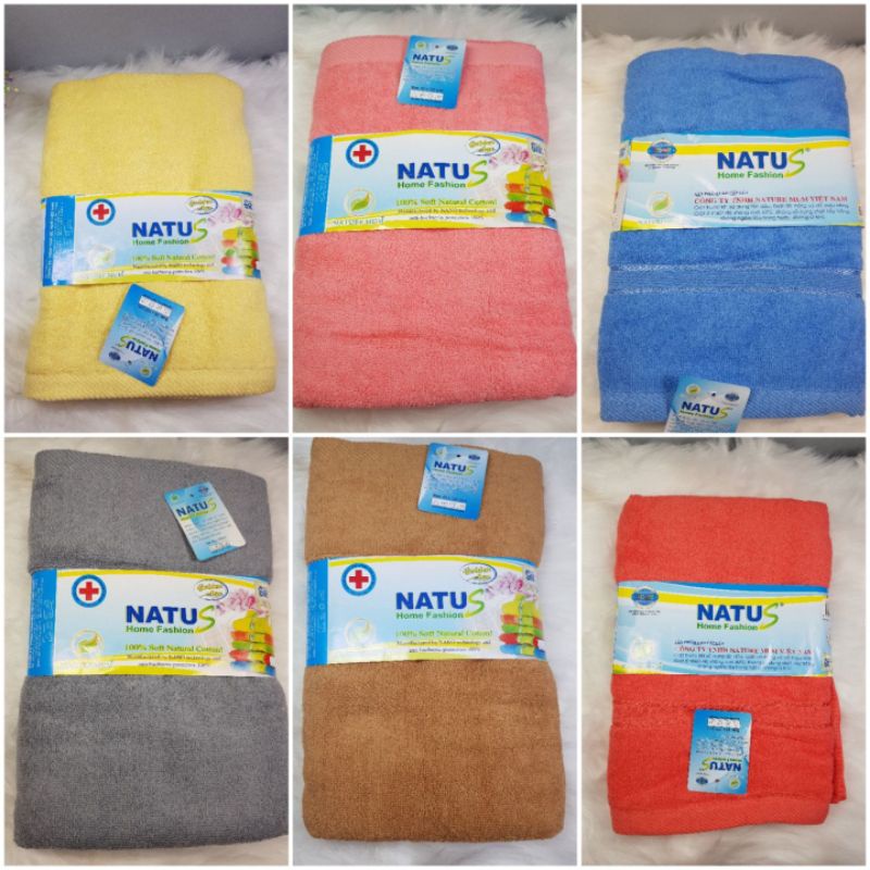 KHĂN TẮM CAO CẤP NATU CHẤT LIỆU COTTON MỀM MỊN THẤM HÚT CỰC TỐT