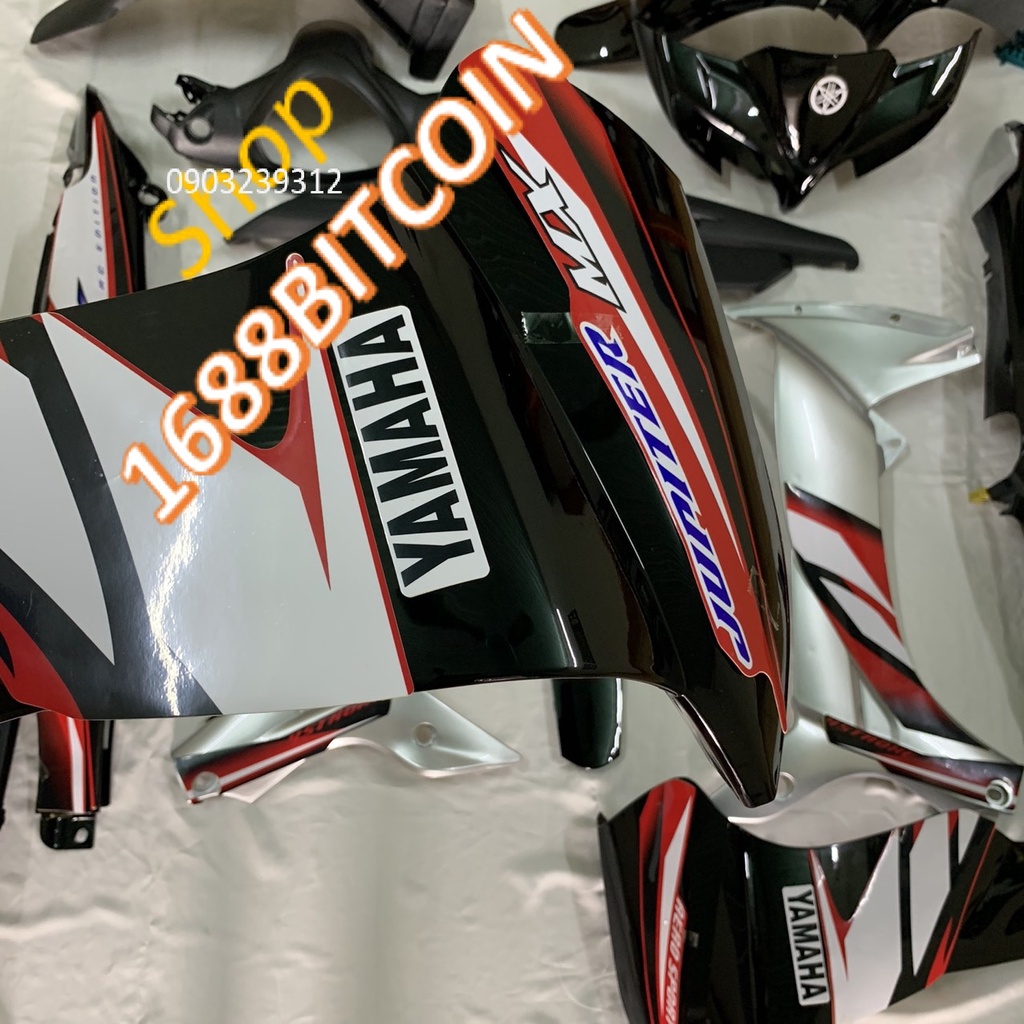 Bộ dàn áo xe JUPITER MX màu ĐEN BẠC--vỏ nhựa xe Jupiter GRAVITA -nhựa nguyên sinh cao cấp